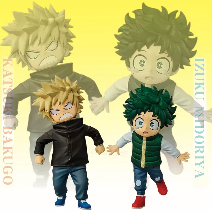 Bandai My Hero Academia Q-Version Figur, Izuku Midoriya & Katsuki Bakugo, Anime-Ornament - Bild 2