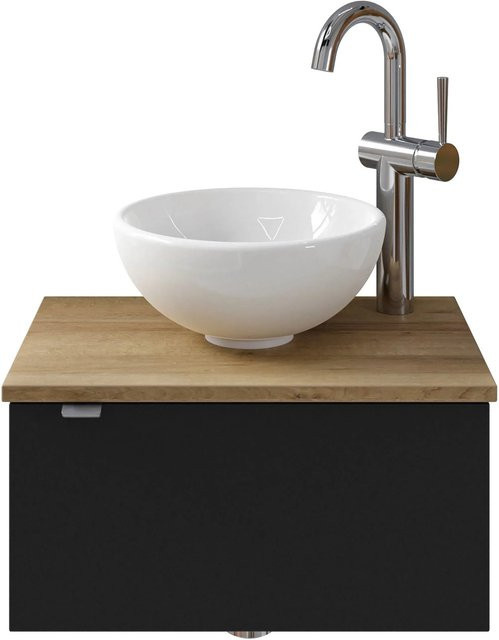 Pelipal Einzelwaschtisch Serie 6915 Schwarz mit Softclose, Breite: 51 cm - Bild 1