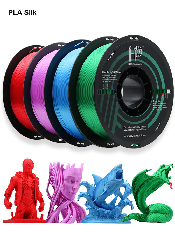 HP3DF SILK 3D-Druckerfilament Gold, 3 Rollen à 1 kg, 1,75 mm +/- 0,02 mm, seidig glänzende Oberfläche für FDM-Drucker - Bild 2