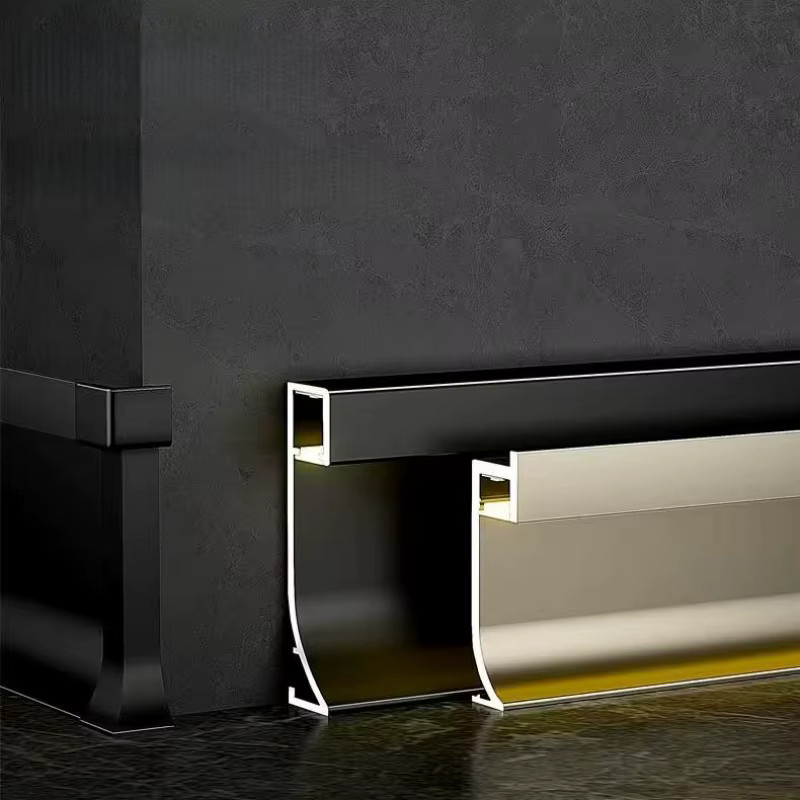 Ksdligh Aluminium LED Profil für Boden und Wand, Eck-Sockelleiste für Treppen und Korridore, 1 m Länge - Bild 2