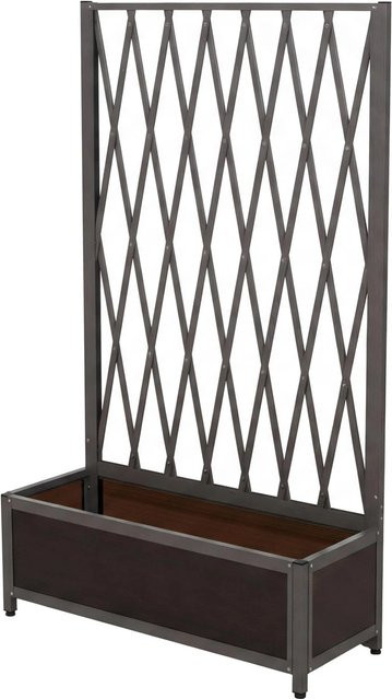 MCW Alu-Rankgitter G21 Scherengitter als Rankhilfe für Blumenkasten und Pflanzkübel aus Stahl, grau, H x B x T: 152 x 90 x 35 cm - Bild 2