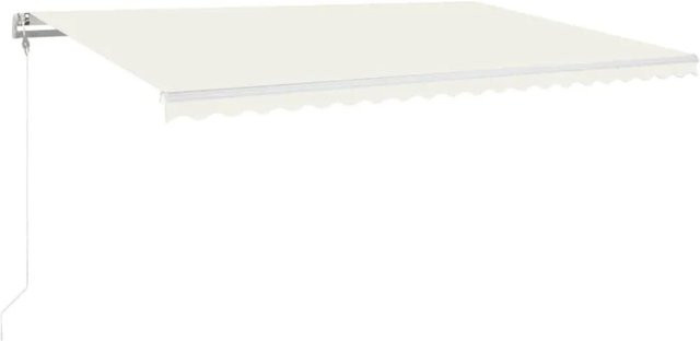 Furnicato Automatische Einziehbare Markise mit Fernbedienung in Creme aus Aluminium und Polyester, B: 500 cm, T: 350 cm - Bild 1