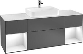 V&B Waschtischunterschrank Finion in Anthrazit lackiert, B/T/H: 160 x 60 x 50,1 cm - Bild 1