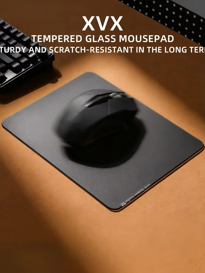 XVX Glas-Mauspad Ultra-Smooth Glide in Schwarz, B/T: 29 x 22 cm - Bild 4