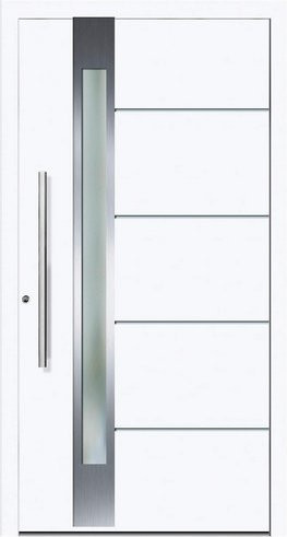 KNOCK Aluminium-Haustür ATHEN in Weiß mit Glaseinsatz, modern, RC2, B: 100,0 cm, H: 210,0 cm - Bild 1