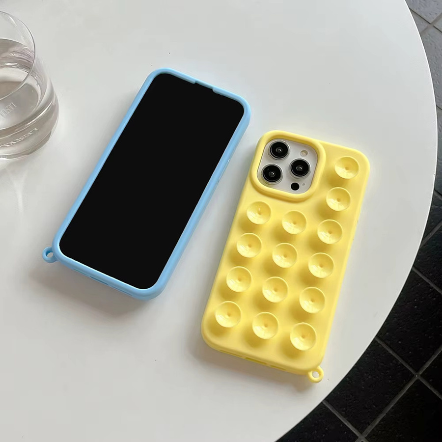TUNEDEE 3D-Saugnapf-Telefonhülle für iPhone 15 14 13 12 11 Pro Max Plus in Pink, stoßfeste Anti-Rutsch-Abdeckung - Bild 4