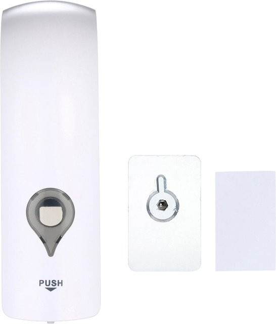 CHUANGDIAN Wandmontierter Seifenspender mit abnehmbarer Flasche und Pumpe, 300 ml, Weiß - Bild 1