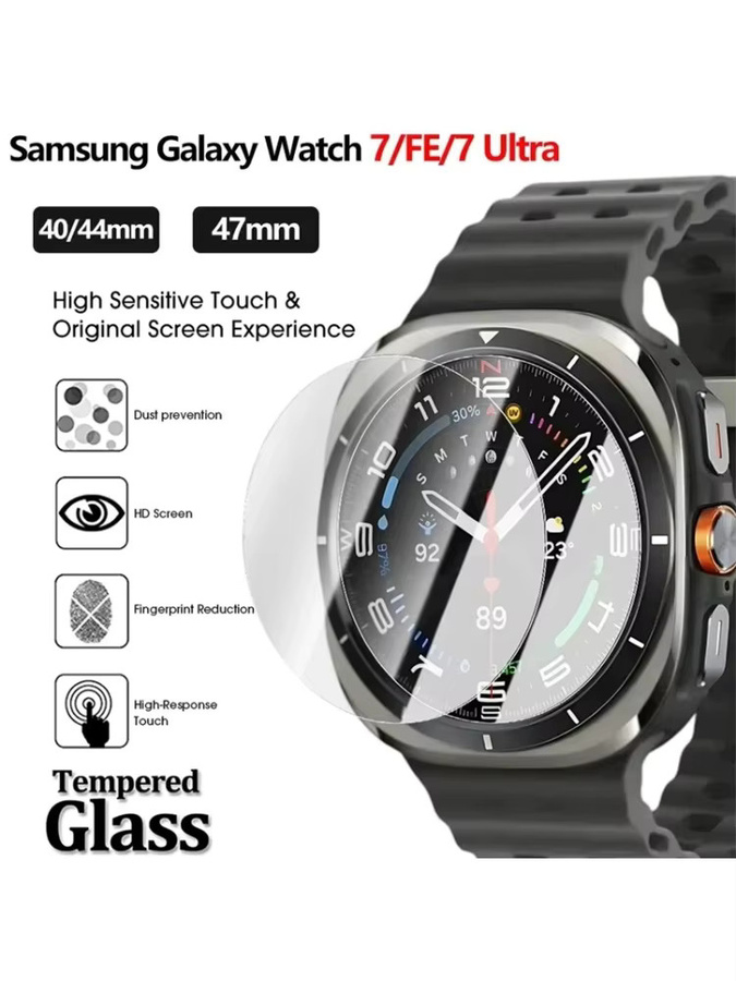 9H Glasfolie für Samsung Galaxy Watch 7 Ultra 6 5 4 Serie in Transparent - Bild 7
