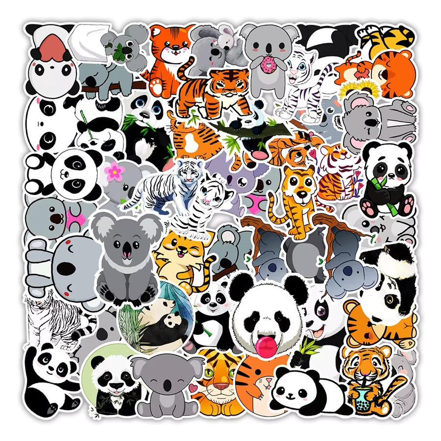 Rspctou Niedliche Gemischte Tier-Cartoon-Graffiti-Aufkleber, Sticker, Multicolor - Bild 2
