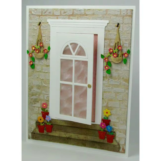 Metall Schneideform Tür für Scrapbooking und DIY Bastelarbeiten zur Papiergestaltung und Kartenprägung - Bild 2