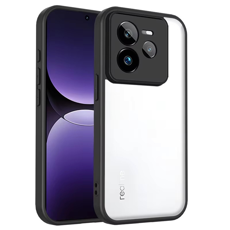 Transparente Silikonhülle für Realme GT 7, GT 6, GT 6T, GT 7T, GT7 Pro, GT7T, GT6T mit PC-Rückseite und TPU-Stoßfänger, stoßfeste Handyhülle in Transparent - Bild 2