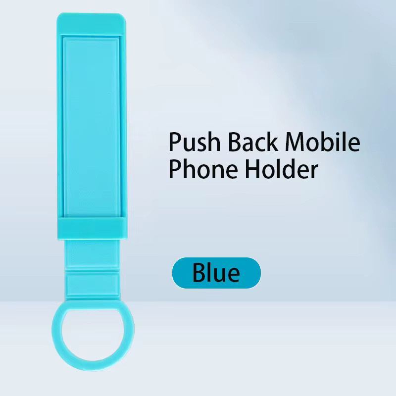 WSSHE Handy Ständer Handgelenk Band mit Finger Grip und Push-Back Aufkleber in Schwarz für Xiaomi, Samsung und iPhone - Bild 4