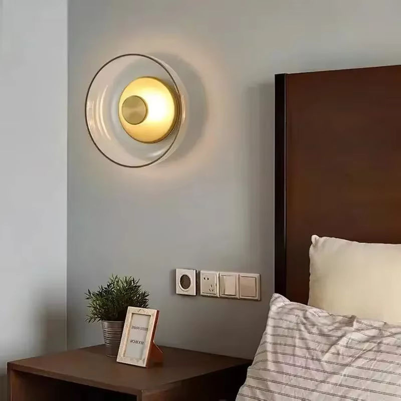 CETANT Nordic LED Glas Wandleuchte in Transparent und Gold/Messing für Wohnzimmer, Schlafzimmer und Flur - Bild 3