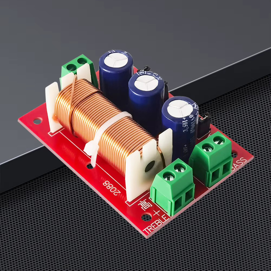 APWIKOGER YLY-2088 Audio-Frequenzweiche 400W HiFi-Lautsprecher-Modifikationsplatine für Vollbereich-Höhen- und Tieftöner, Rot - Bild 2