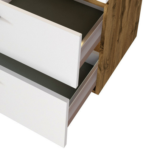 HELD MÖBEL Waschtisch-Set LIVORNO in Weiss, 5-teilig, modern und wandmontiert - Bild 3