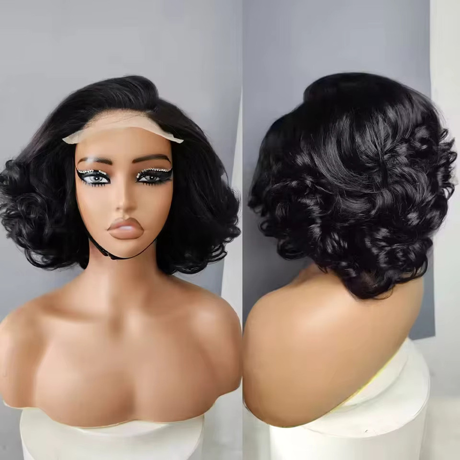 Egg Curly Echthaarperücke, 350% Dichte, HD Spitzenverschluss, Damen - Bild 3