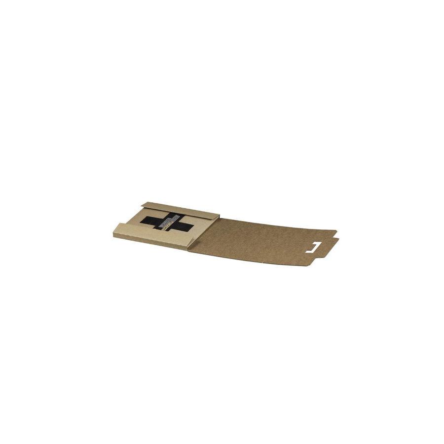 PROREGAL 50er Set Schallplattenverpackung für 7 Zoll, wiederverschließbare Versandverpackung mit Steckverschluss, Braun, B x T x H: 18,5 x 18,5 x 1,0 cm - Bild 2