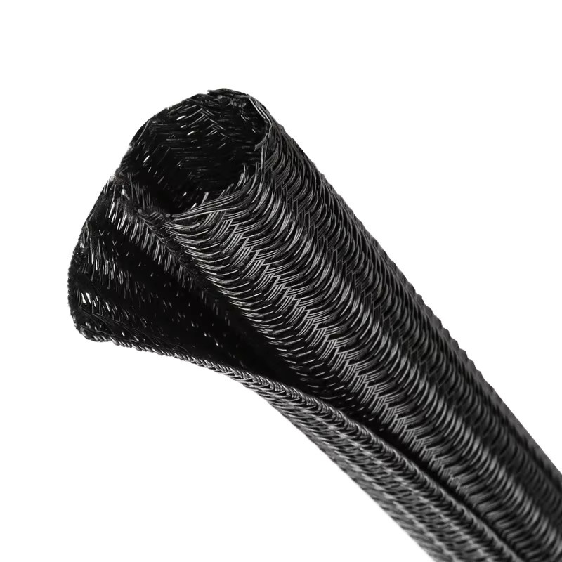 Schwarze, erweiterbare und selbstschließende Kabelhülse aus PET, geteilte und hitzebeständige Leitungsschutzhülse, Durchmesser: 3 mm bis 50 mm, Länge: 2 m oder 5 m - Bild 2
