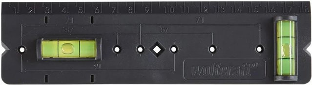 Wolfcraft Schablone für Hohlwanddosen in Schwarz - Bild 1