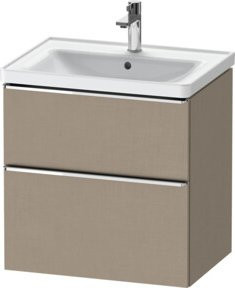 Duravit Waschtischunterschrank D-Neo in Beige mit 1 Schublade und 1 Auszug, Breite: 63,4 cm, Tiefe: 45,2 cm, Höhe: 62,5 cm - Bild 1