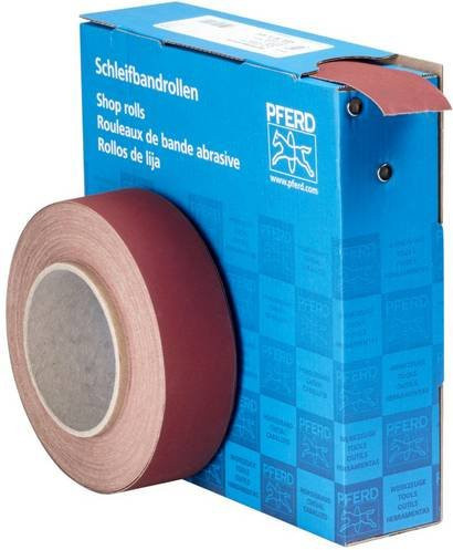 PFERD Korund Schleifbandrolle SBR für universelle Anwendung, Körnung 400, Breite: 3,8 cm, Länge: 25 m - Bild 1