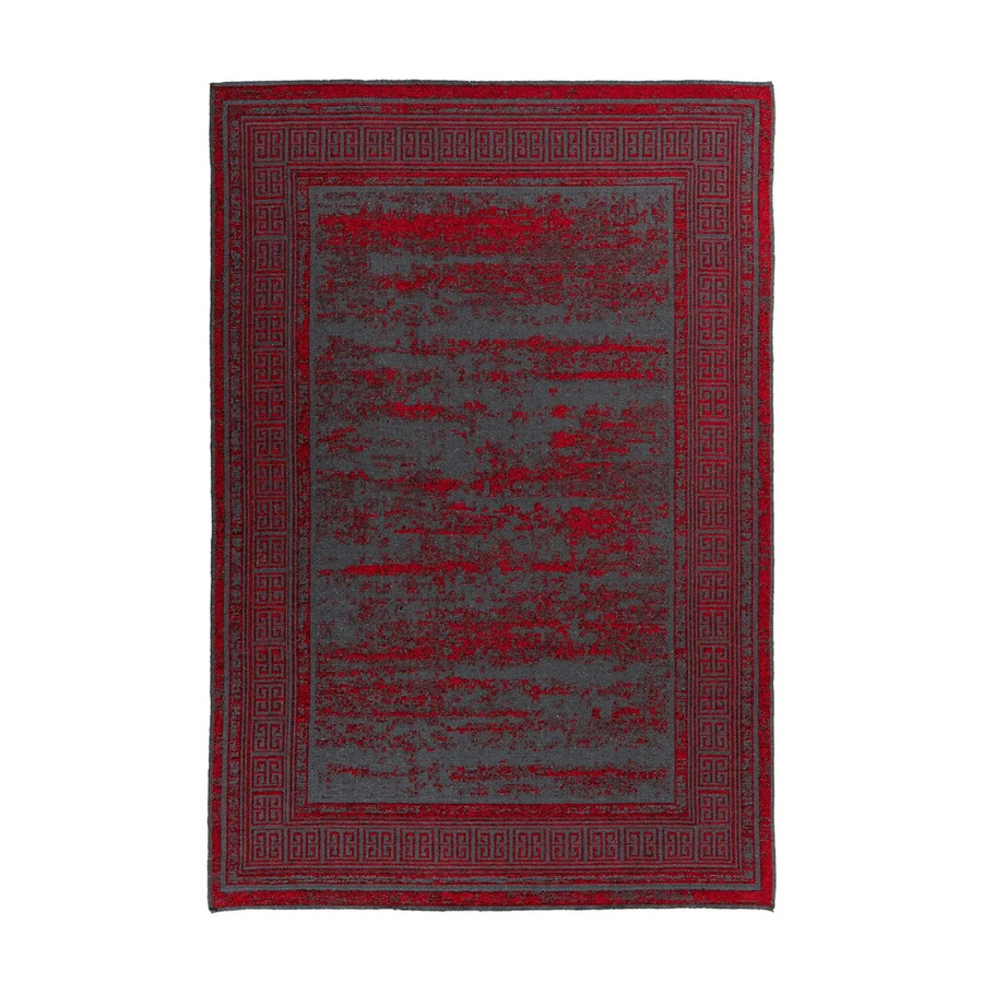MeGusta Flachflor Teppich Eva Modern UsedLook Rot Polyester B/T: 80 x 150 cm - Bild 2