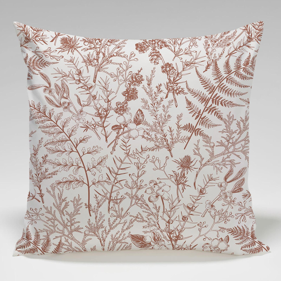 Tinika Chen Kissenbezug mit Pflanzen- und Blumenmuster aus Plüsch für dein Sofa und Wohnzimmer, B/T/H: 18 x 18 x 18 cm - Bild 1