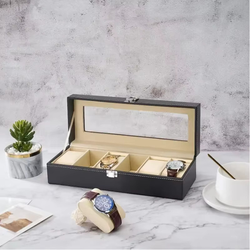 CAOWTAN Uhrenbox PU-Leder, Schwarz, Herren - Bild 2