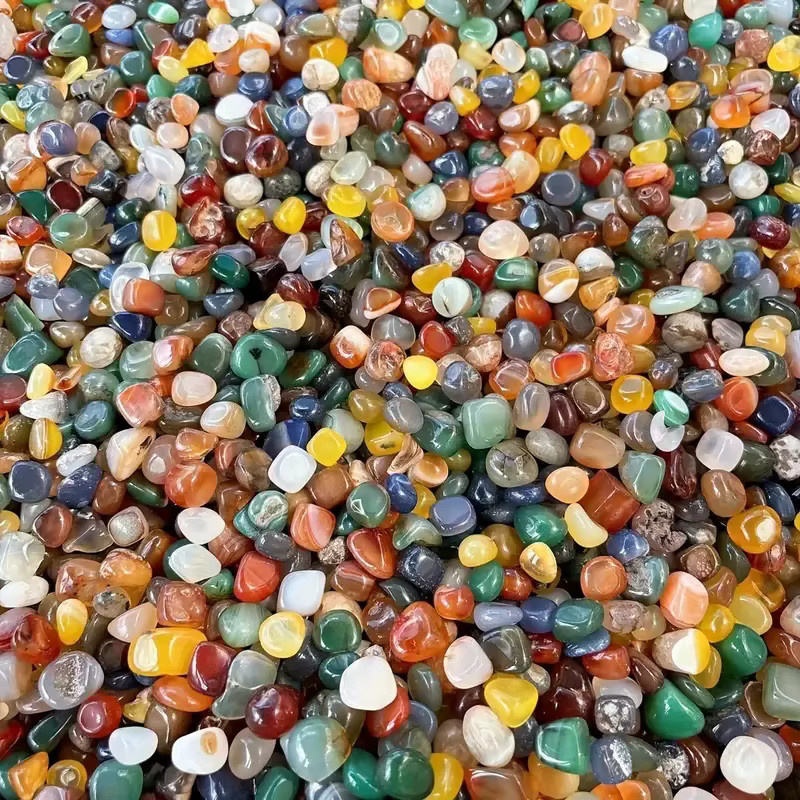 Bunte Achat-Kristall-Kieselsteine von sisterstone als natürliche Dekoration für Aquarien und Luftpflanzen, 100 g - Bild 2
