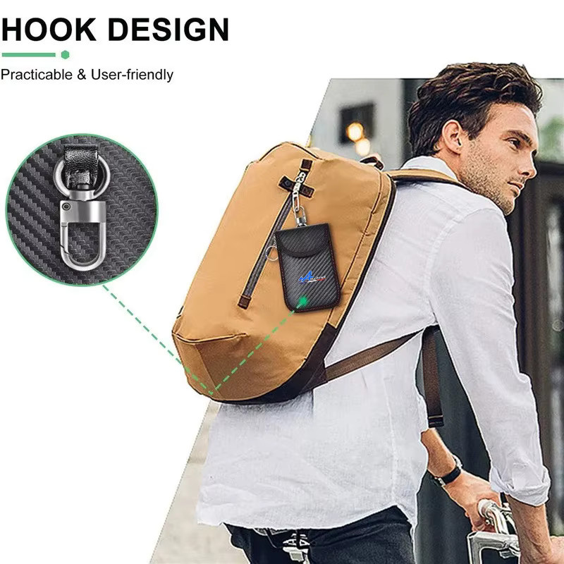 Alpine Autoschlüssel-Etui Faraday-Tasche zur Signalblockierung in Schwarz - Bild 4