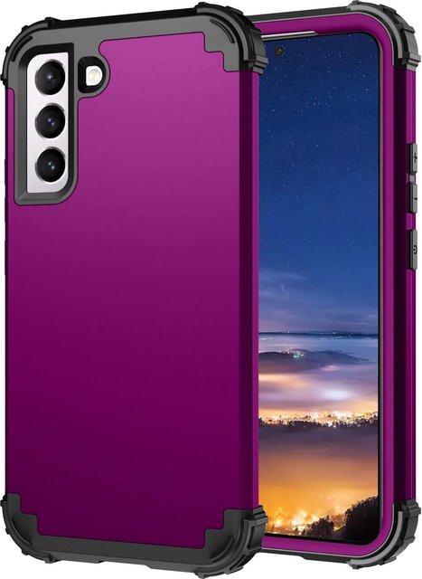 Robuste Armor-Schutzhülle für Samsung Galaxy S22 Plus 5G und S22 5G, stoßfest und kratzfest, erhältlich in Schwarz, Rot, Lila und Pink - Bild 1