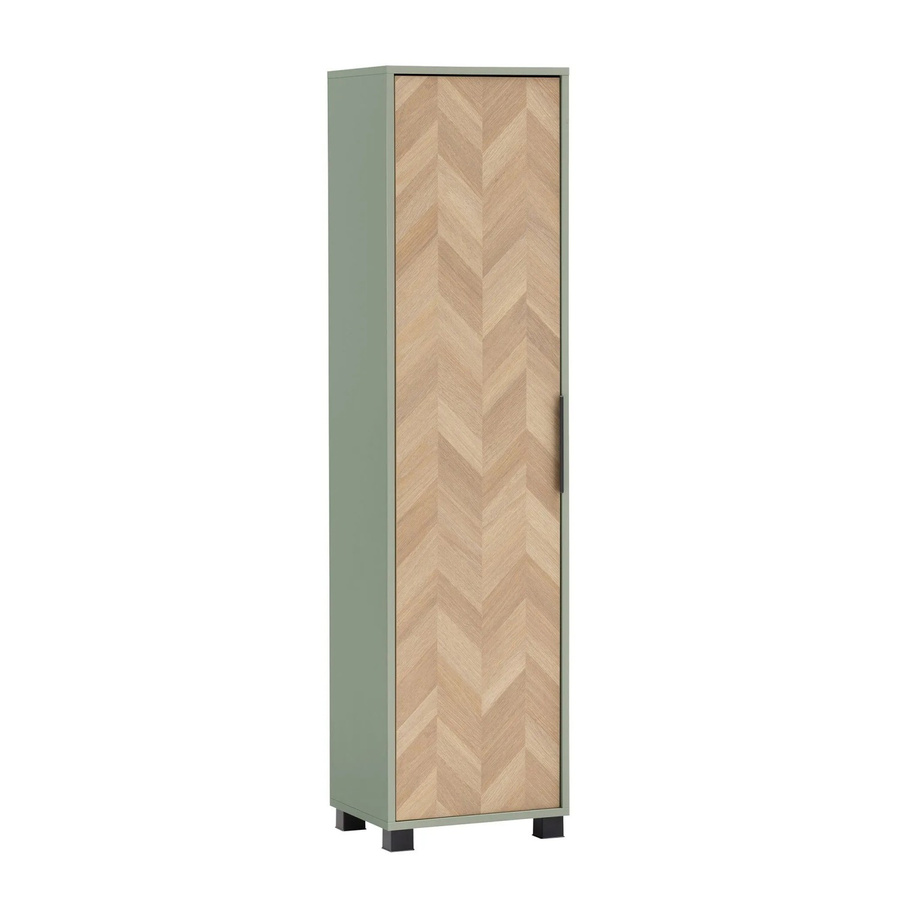 Schildmeyer Hochschrank Piazza in Pistazie Grün mit Fischgräten-Design, B/T/H: 40,3 x 33,0 x 157,8 cm - Bild 3