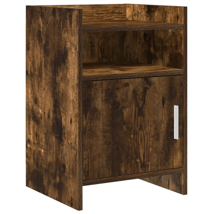 vidaXL Nachttisch aus Holzwerkstoff in Geräucherte Eiche, modern, B/T/H: 40 x 36 x 60 cm - Bild 2
