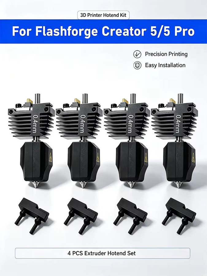 4-teiliges Hotend-Kit Flashforge C5 Pro Extruder-Ersatzbaugruppe inklusive Silikon-Reinigungsbürste für den Creator 5 Druckkopf - Bild 6