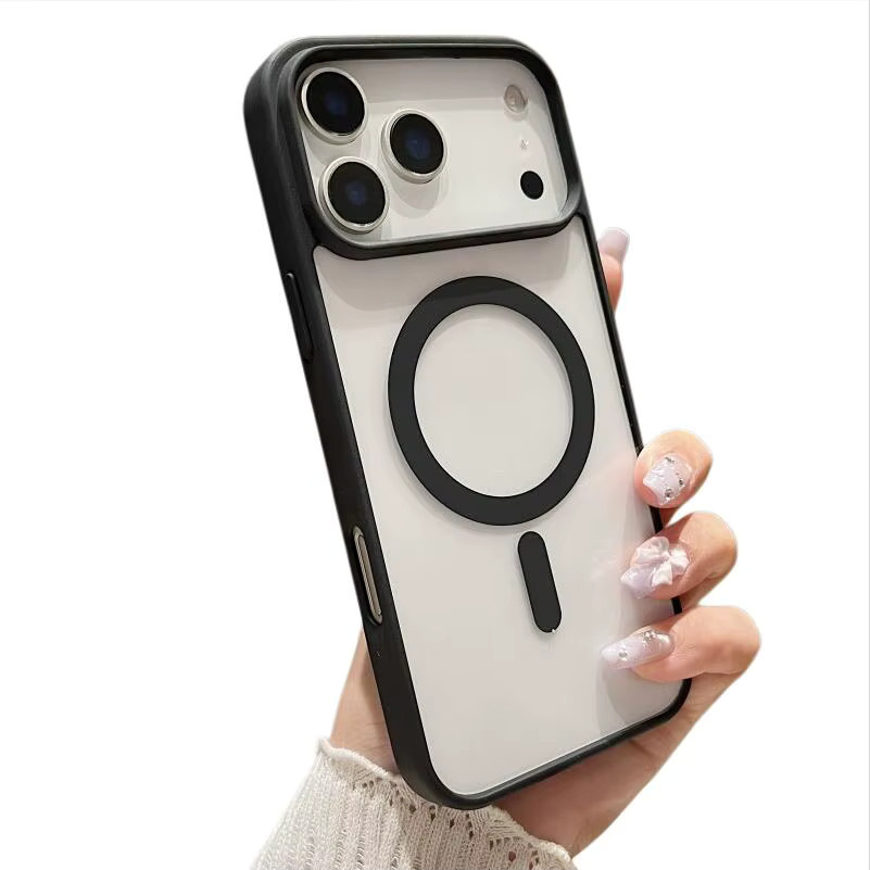 EHUIDE Magnetische Hülle für iPhone 11 bis 17 Pro Max Plus Air Transparent Rot Stoßfeste Schutzhülle mit kabellosem Laden - Bild 4
