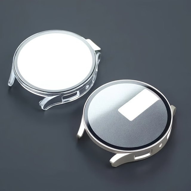 Samsung Displayschutzhülle für Galaxy Watch, mattes Hart-PC-Gehäuse, gehärtetes Glas, 2 Stück - Bild 1
