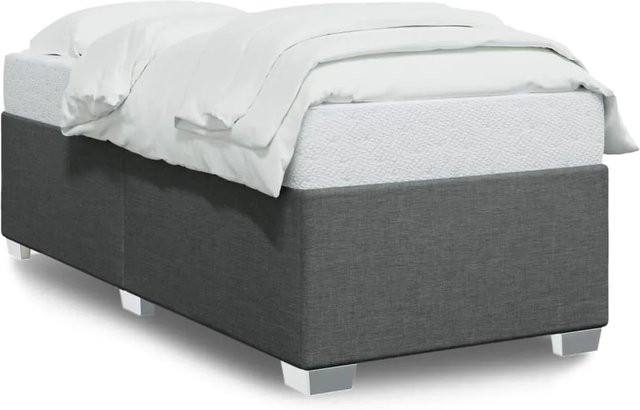 vidaXL Bettgestell gepolstert in Grau, B/T/H: 90 x 200 cm - Bild 1
