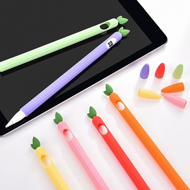 Niedliche Gemüse-Silikonhülle als Stiftetui und Schutzhülle für Apple Pencil 1. und 2. Generation - Bild 1