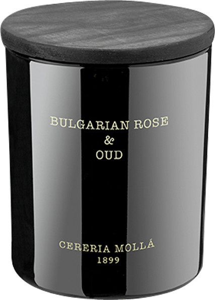 Cereria Molla Vegane Wachskerze Bulgarian Rose & Oud im Glas, Schwarz - Bild 1