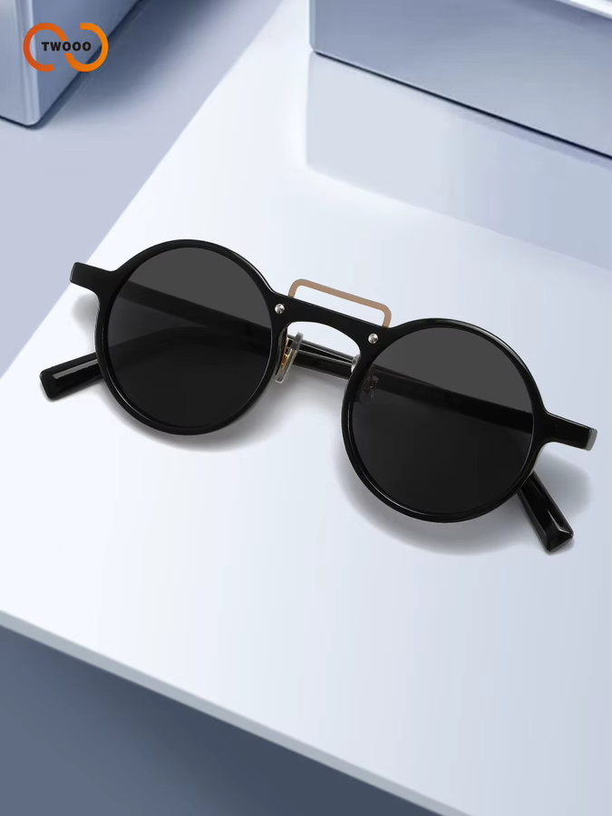 TWOOO Sonnenbrille, rund, Vollrand, schwarz, Unisex - Bild 3