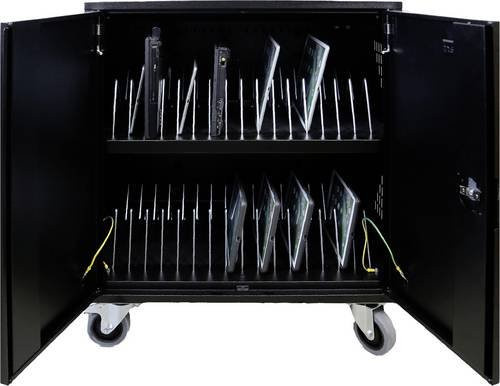 Leba Innovation NoteCart Flex 24 Lade- und Managementsystem Wagen für Laptops, Chromebooks, Tablets und iPads in Schwarz Matt - Bild 1