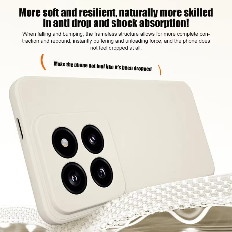 Stoßfeste magnetische MagSafe Silikon-Schutzhülle für Xiaomi 15 14 13 Pro Ultra 14T 13T 12T Pro Lite in Weiß - Bild 2