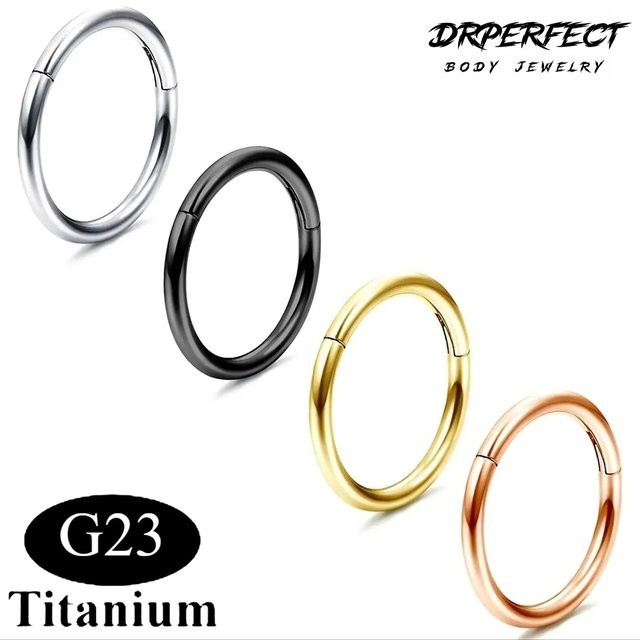 Drperfect Nasenring Reifen, Titan, Unisex - Bild 1