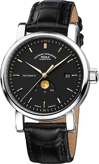 Mühle Glashütte Teutonia IV Mondphase Armbanduhr, Automatik, Edelstahl, 41 mm, Herren - Bild 1