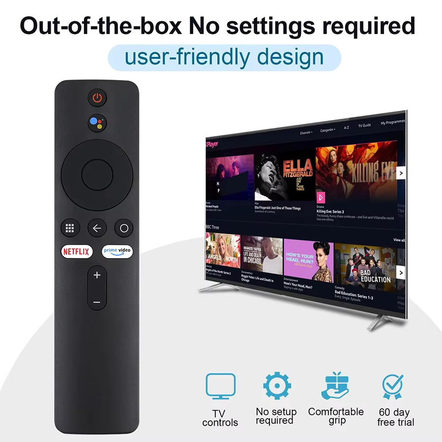 Xiaomi Bluetooth-Sprachfernbedienung XMRM-006 in Schwarz für Mi Box S, TV Stick 4K und Android Smart TV mit Google Assistant - Bild 4