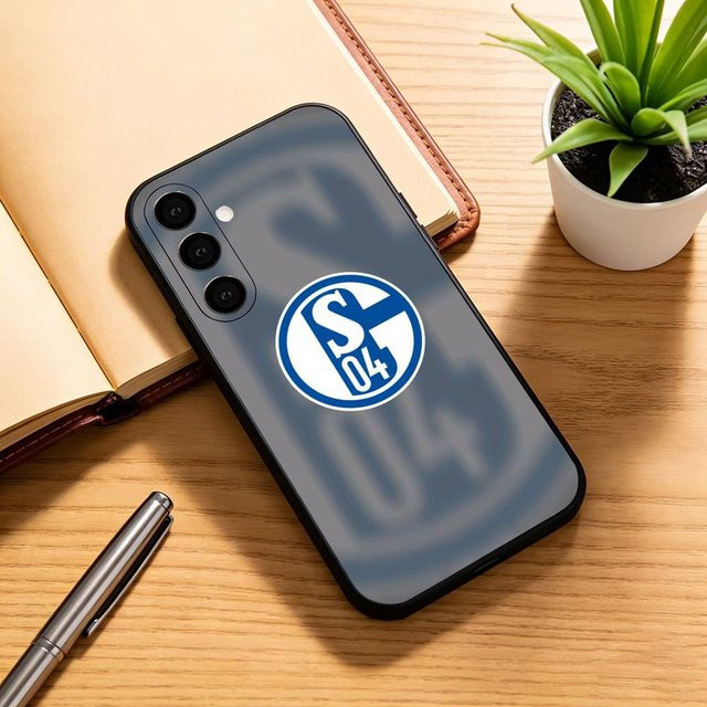 S-Schalke 04 Handyhülle für Samsung Galaxy A73, A72, A71, A70, A53, A52, A51 und A32 4G in Schwarz - Bild 1
