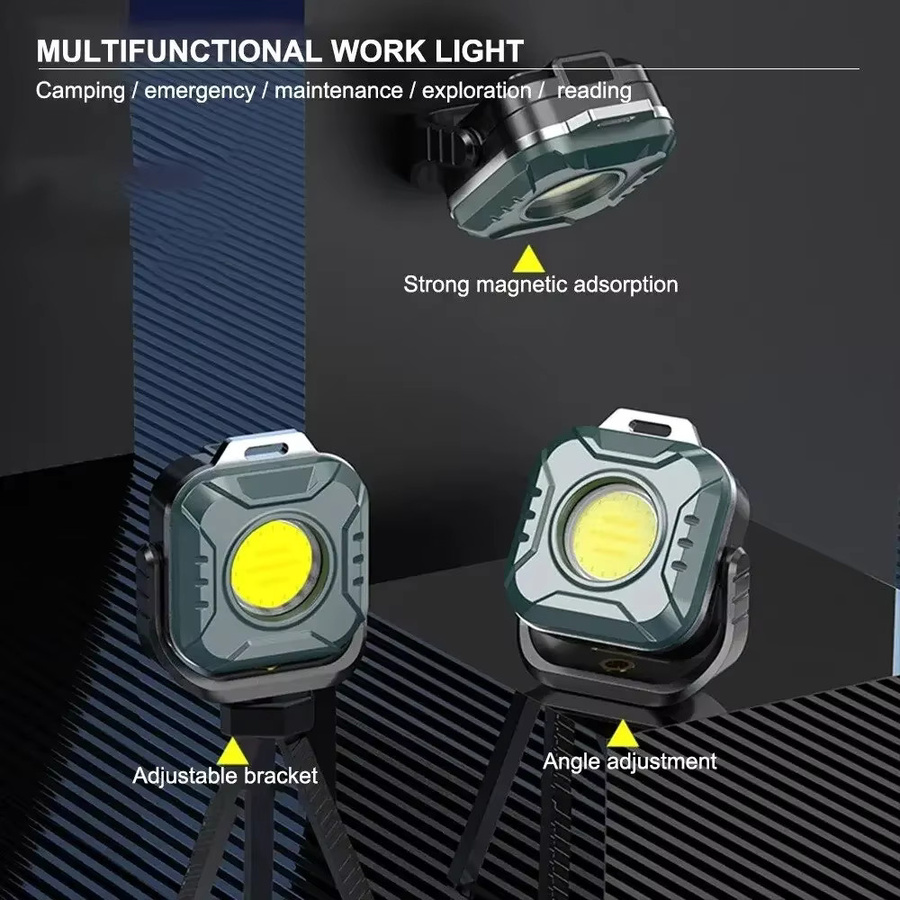 ESMARTER Wiederaufladbare Mini-LED-Arbeitsleuchte mit COB-Technik in Schwarz - Bild 3