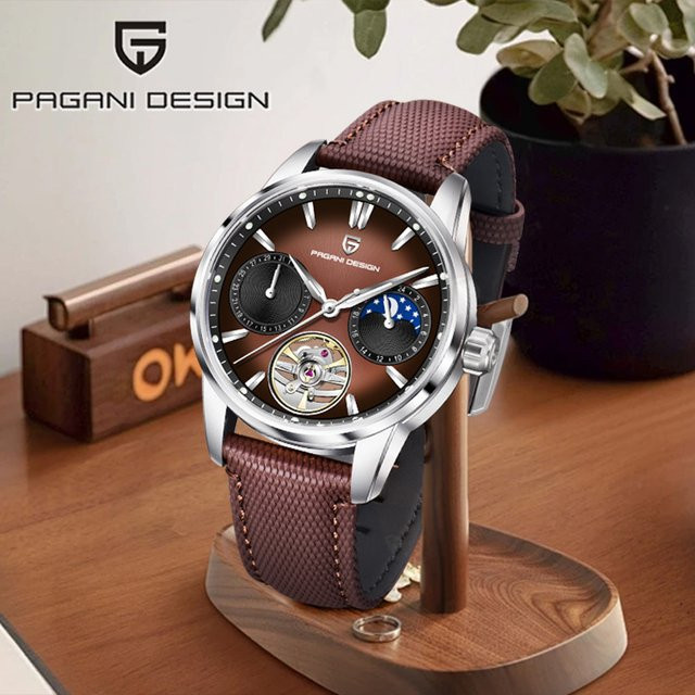 PAGANI DESIGN Armbanduhr, Automatik, Edelstahl, Mondphase, Herren - Bild 1