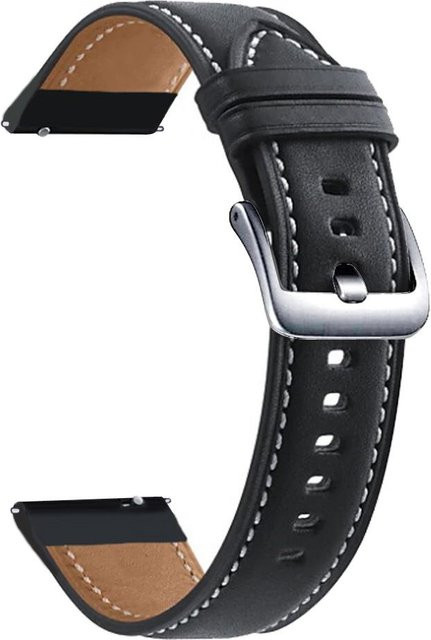 Uhrenarmband Leder, Schwarz, Unisex - Bild 1