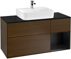 V&B Waschtischunterschrank Finion in Walnuss, Breite: 120 cm, Tiefe: 50,1 cm, Höhe: 50,1 cm - Bild 1